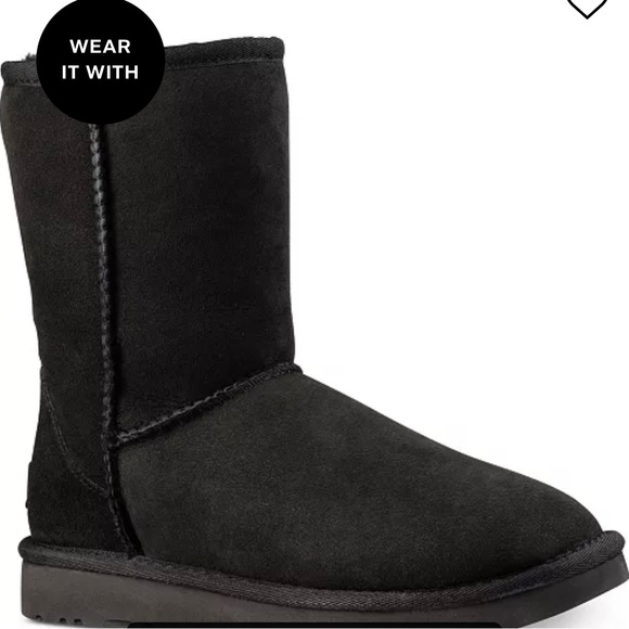UGG’s Women’s Black Suede Classic Short Boot SZ 6 - Picture 1 of 5